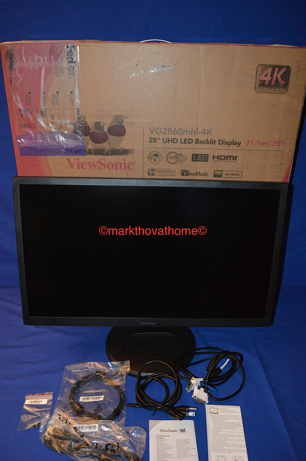 ViewSonic VG2860MHL 4K 3840x2160  LCD Monitor 28in LED