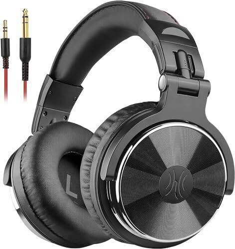  Over Ear Headphones Studio Monitor & Mixing DJ Stereo Headsets Black Wired
