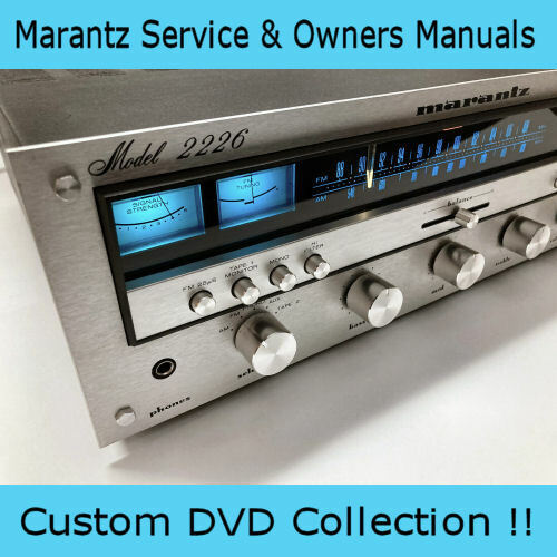 Marantz Receiver Tuner Amp Vintage Repair Service Manuals Custom PDF DVD Nice 
