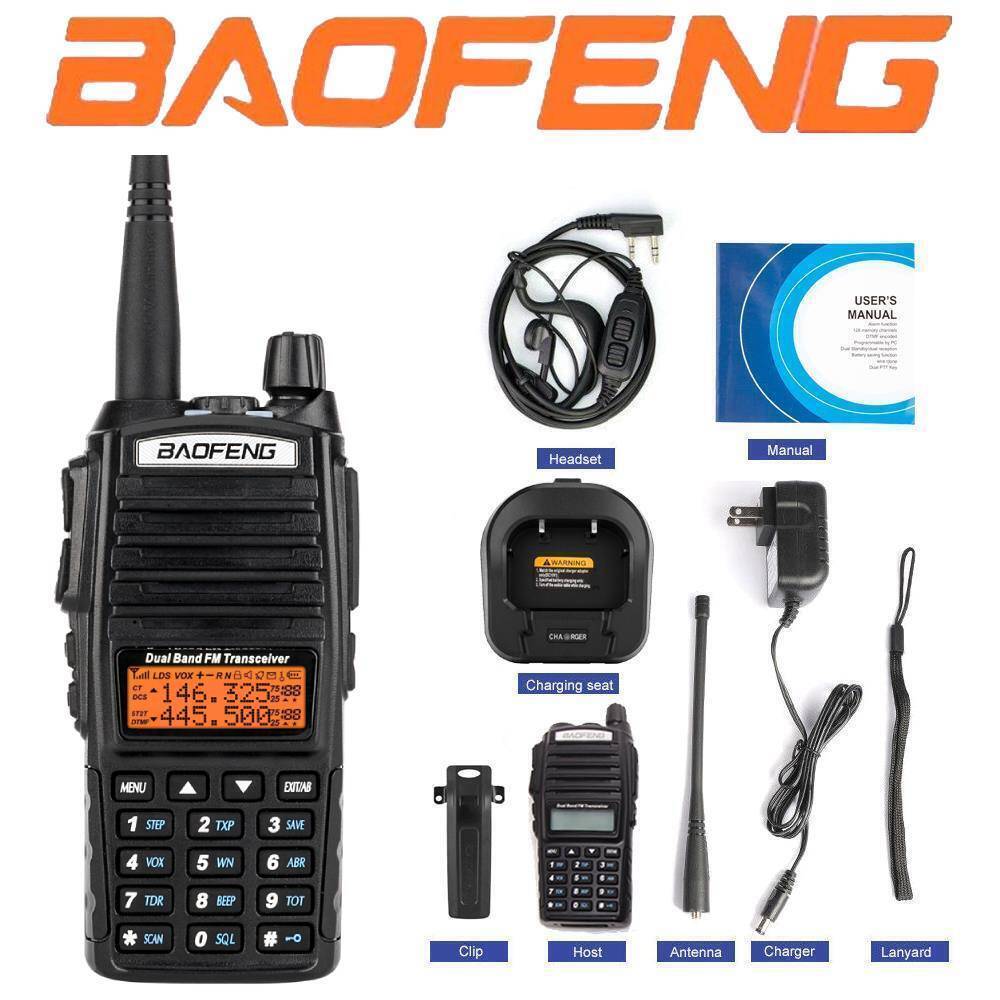 Baofeng UV-82 Two Way Radio UHF VHF Dual-Band Walkie Talkie Ham Transceiver