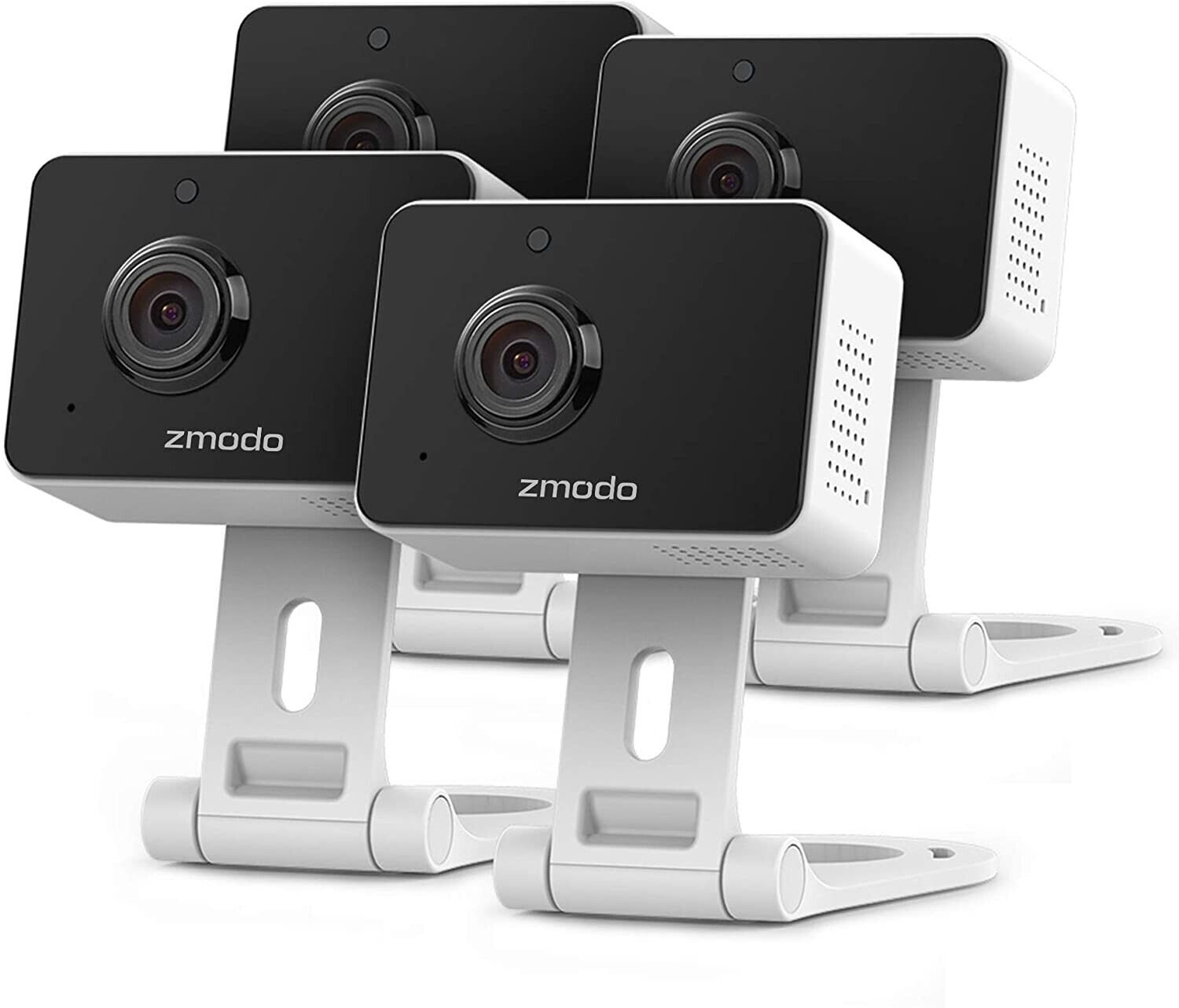 Zmodo 1080p 4pack Mini WiFi Camera, Two-Way Audio, Video Baby Monitor