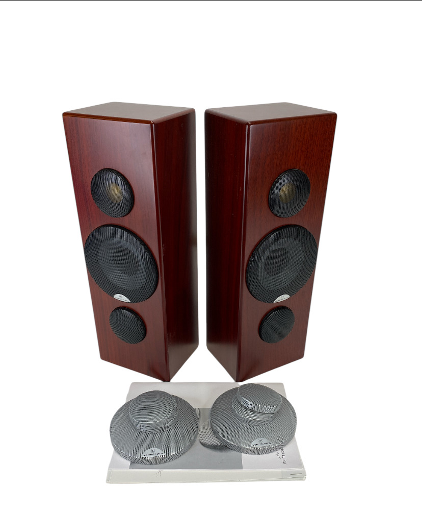 Monitor Audio Radius 180 Speakers Rose Mahogany PAIR with Extra Speaker Grills