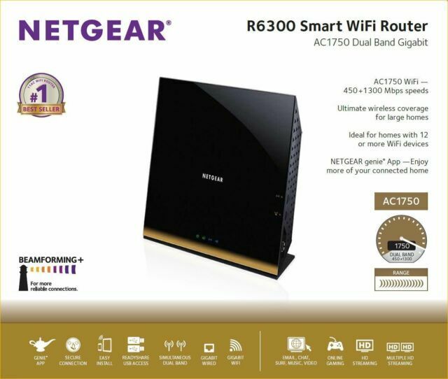 NETGEAR Wireless Router - AC1750 Dual Band Gigabit WiFi (R6300)
