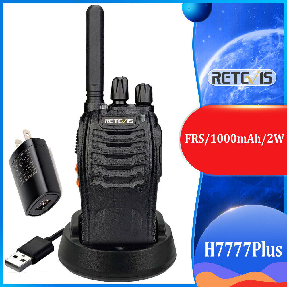 Retevis H777Plus 2W Long Range Two Way Radio FRS VOX Rechargeable Walkie Talkie