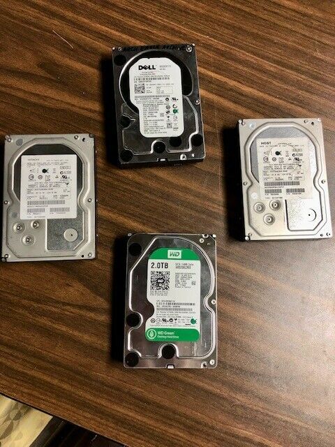 2TB HARD DRIVES - MIXED BRANDS - WIPED AND TESTED W/ HD SENTINEL 