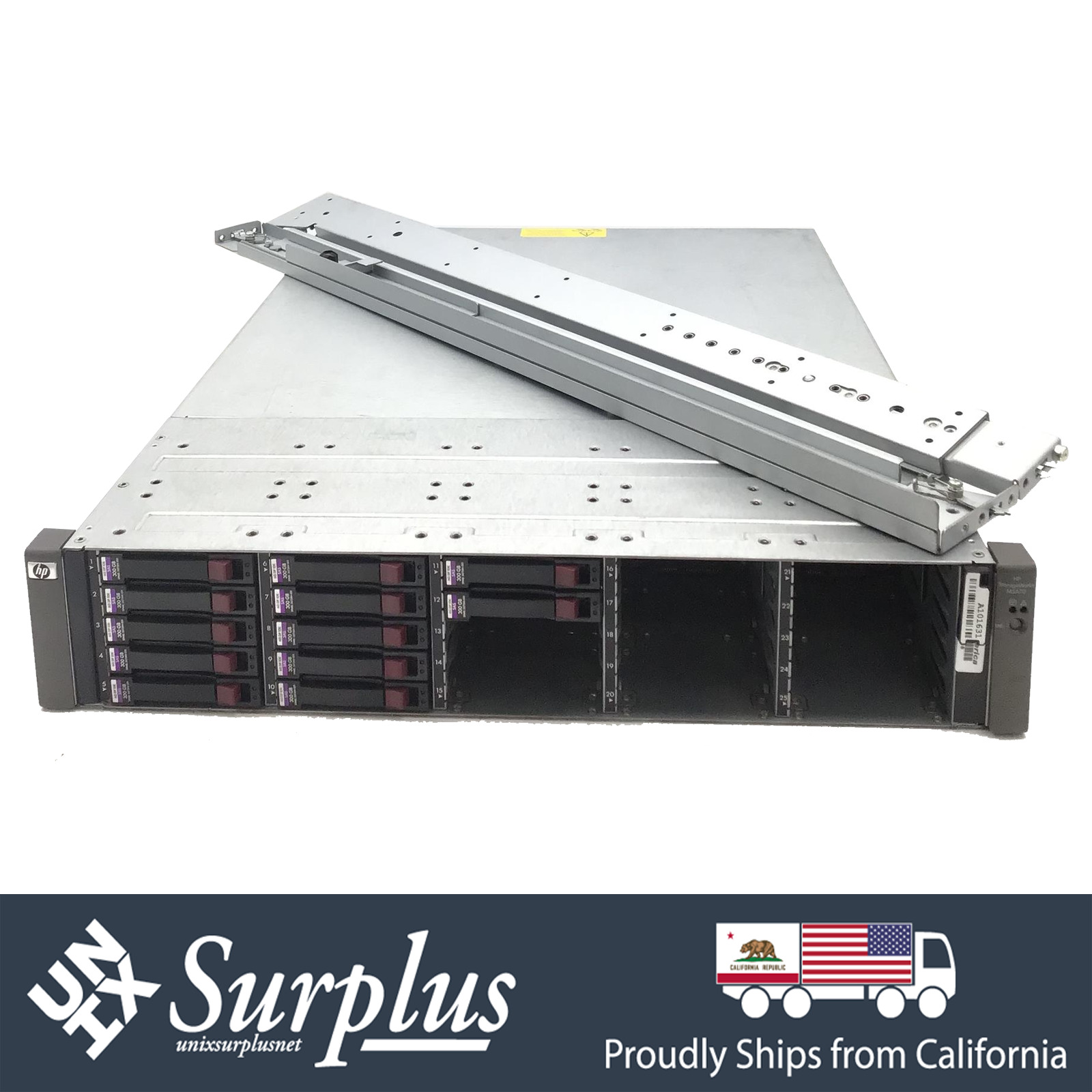 HP MSA-70 SAS-2 2U 25 Bay External SFF JBOD RAID Disk Array w/ 1.2TB & Caddies