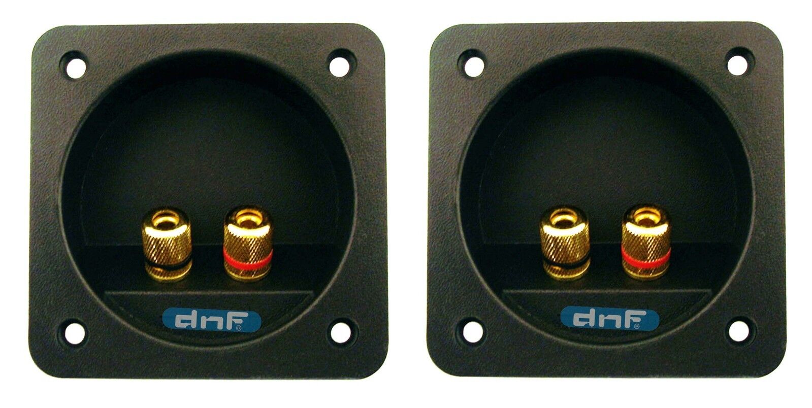 2 PACK SPEAKER BOX TERMINAL SQUARE TWIST CUP CONNECTOR SUBWOOFER ENCLOSURE WIRE