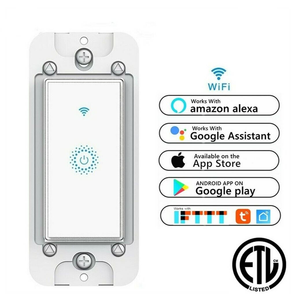 Nexete Smart Light Switch WiFi In-Wall Remote Alexa Google Smart Life app 