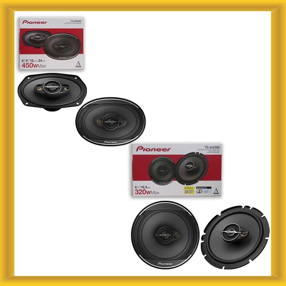 New Pioneer 6x9 4-way Car Audio Coaxial Speakers Plus 6.5\