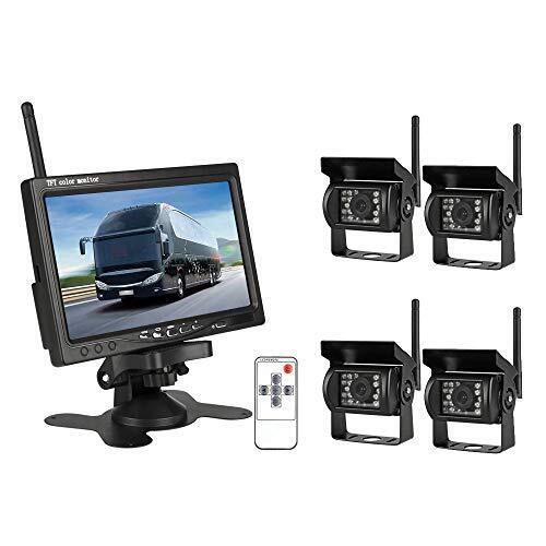 4pcs Wireless Vehicle Backup Cameras Plus 7\