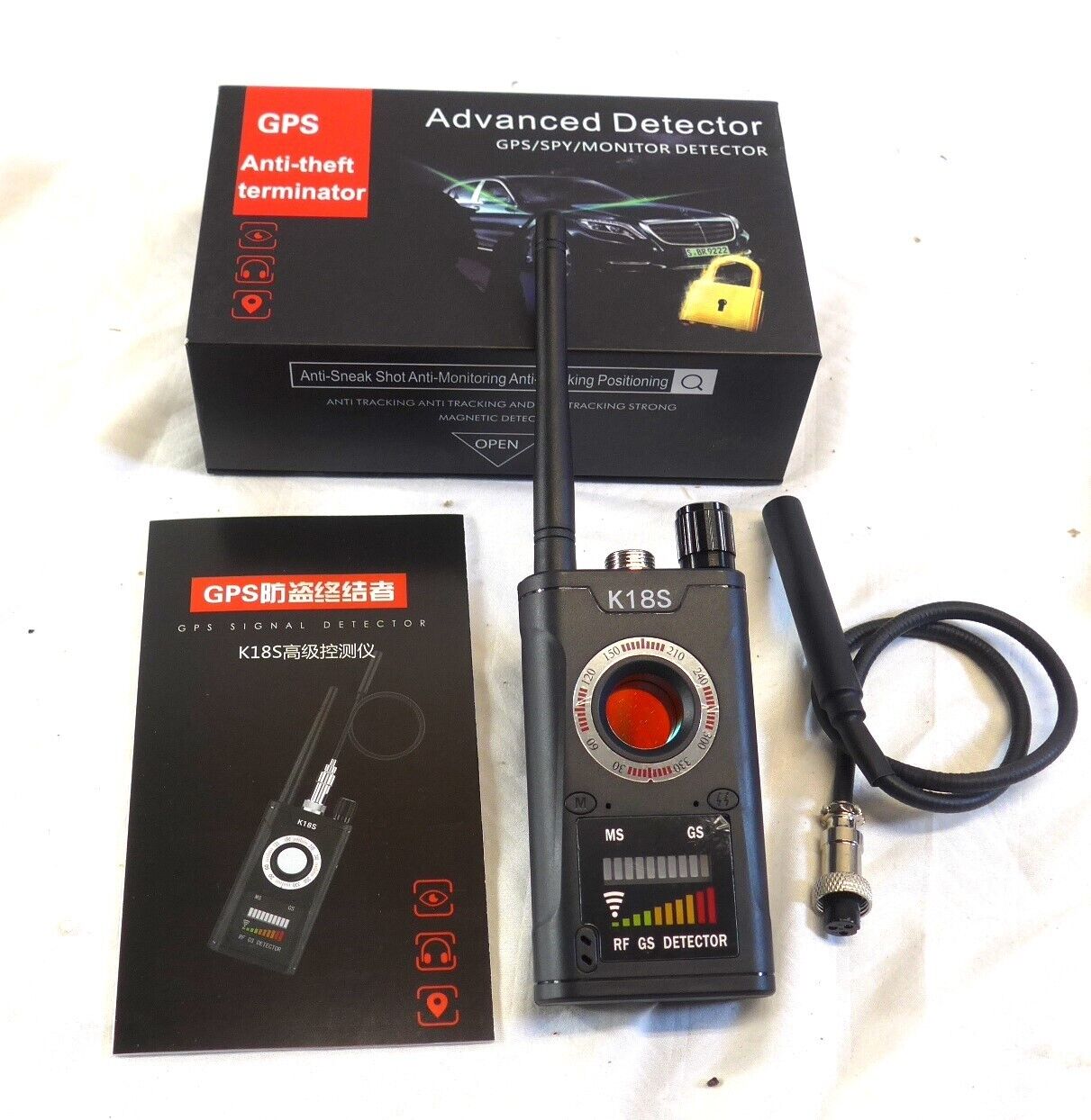 K18S Advanced GPS / ANTI SPY/ Terminator. GPS /SPY/Monitor Detector