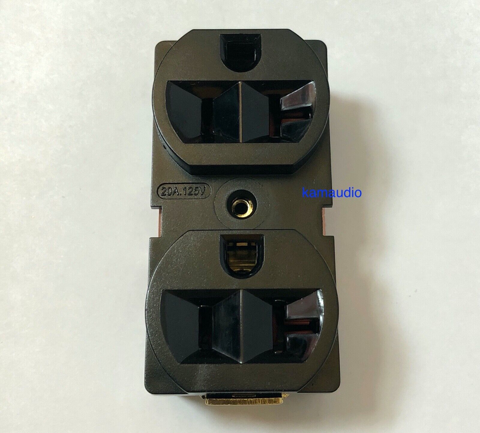 Black color wall outlet US AC 20A Wall Mount Straight Duplex Receptacle Hi Fi
