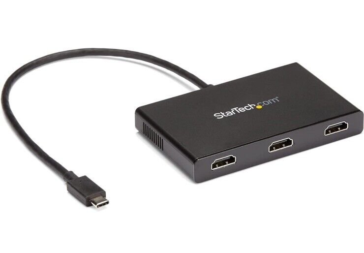 StarTech.com USB C to HDMI Multi-Monitor Adapter - 3-Port MST Hub - USB C Multi