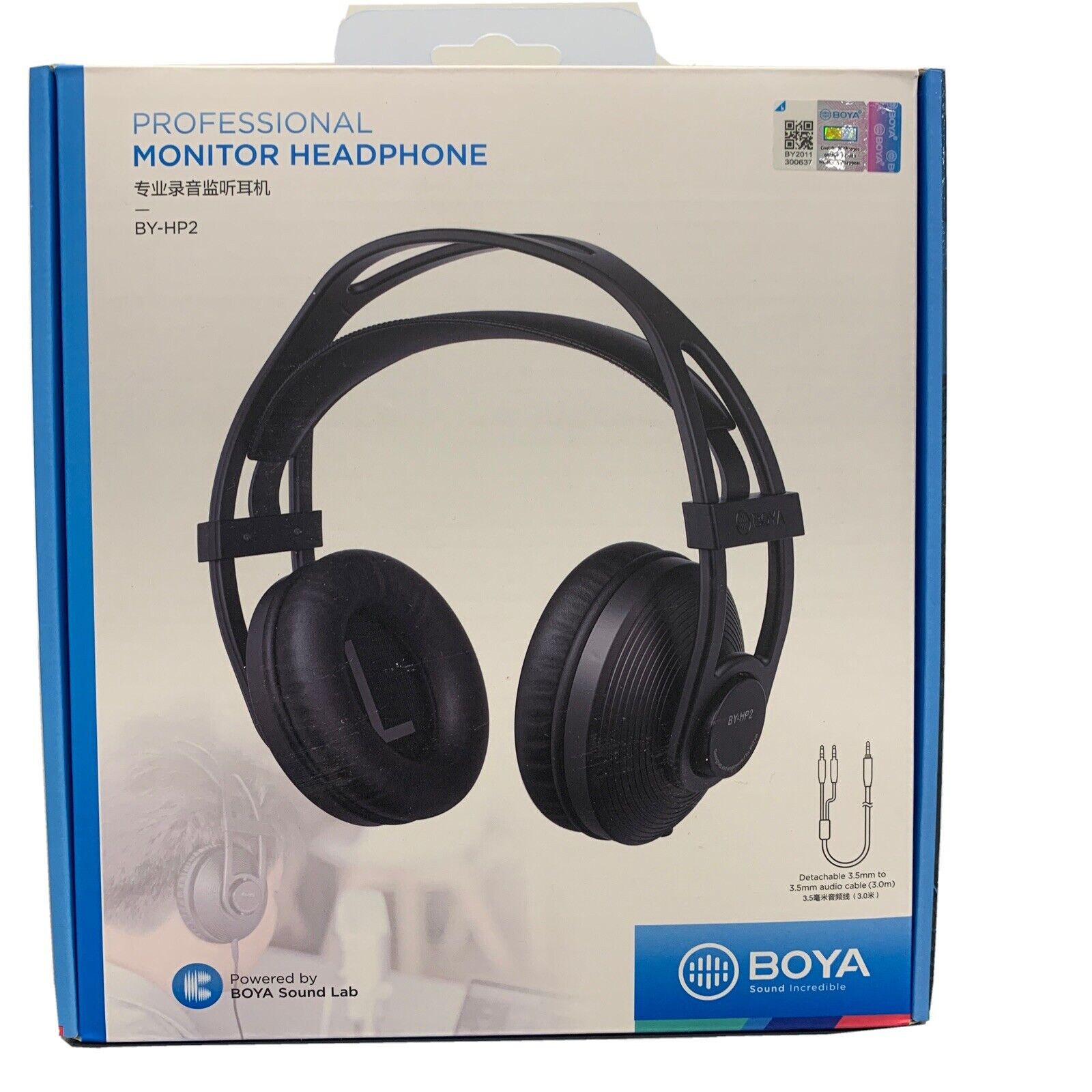 Boya BY-HP2 Professional Monitoring Hi-Fi Headset Earphones