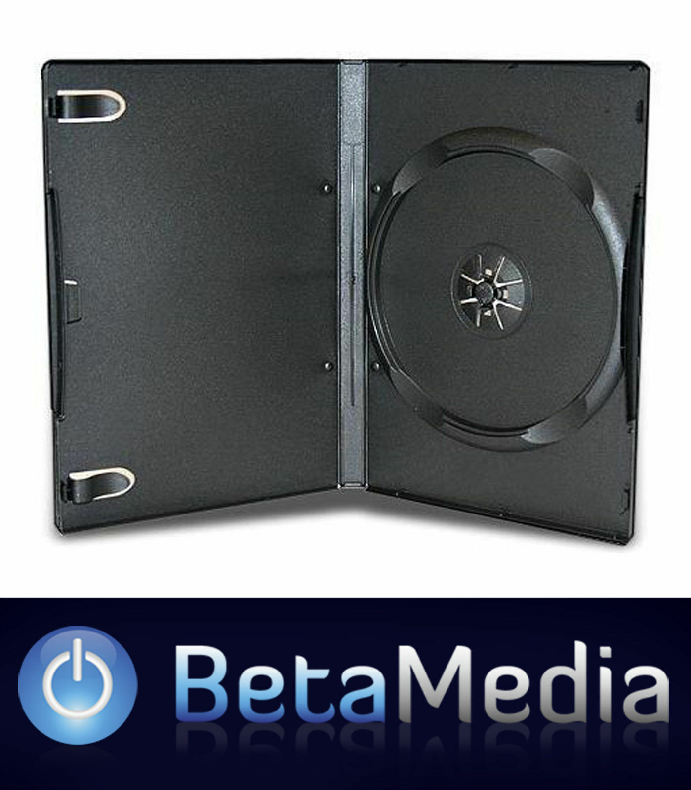 100 x Single Black 14mm Quality CD / DVD Cover Cases - Standard Size DVD case 