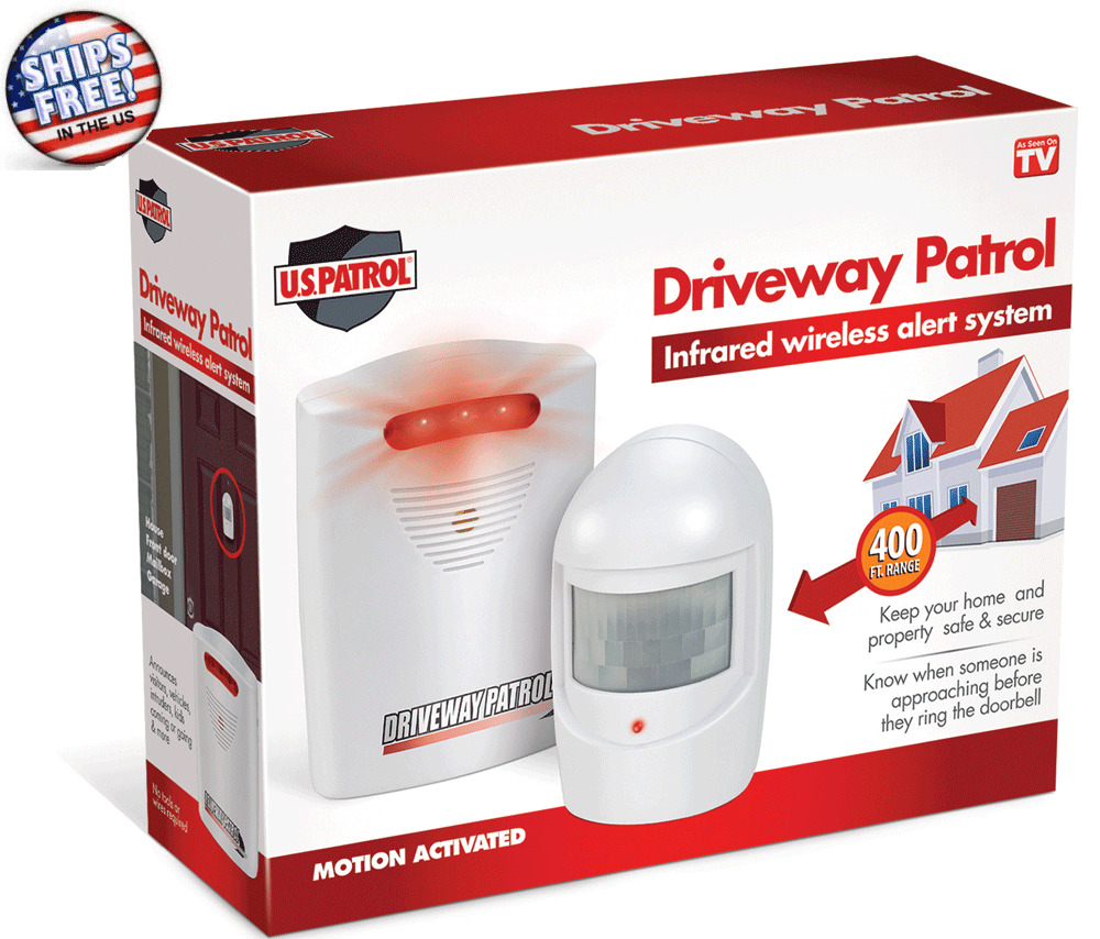 Driveway Alarm Wireless Motion Infrared Sensor Garage Alert Secure System Patrol