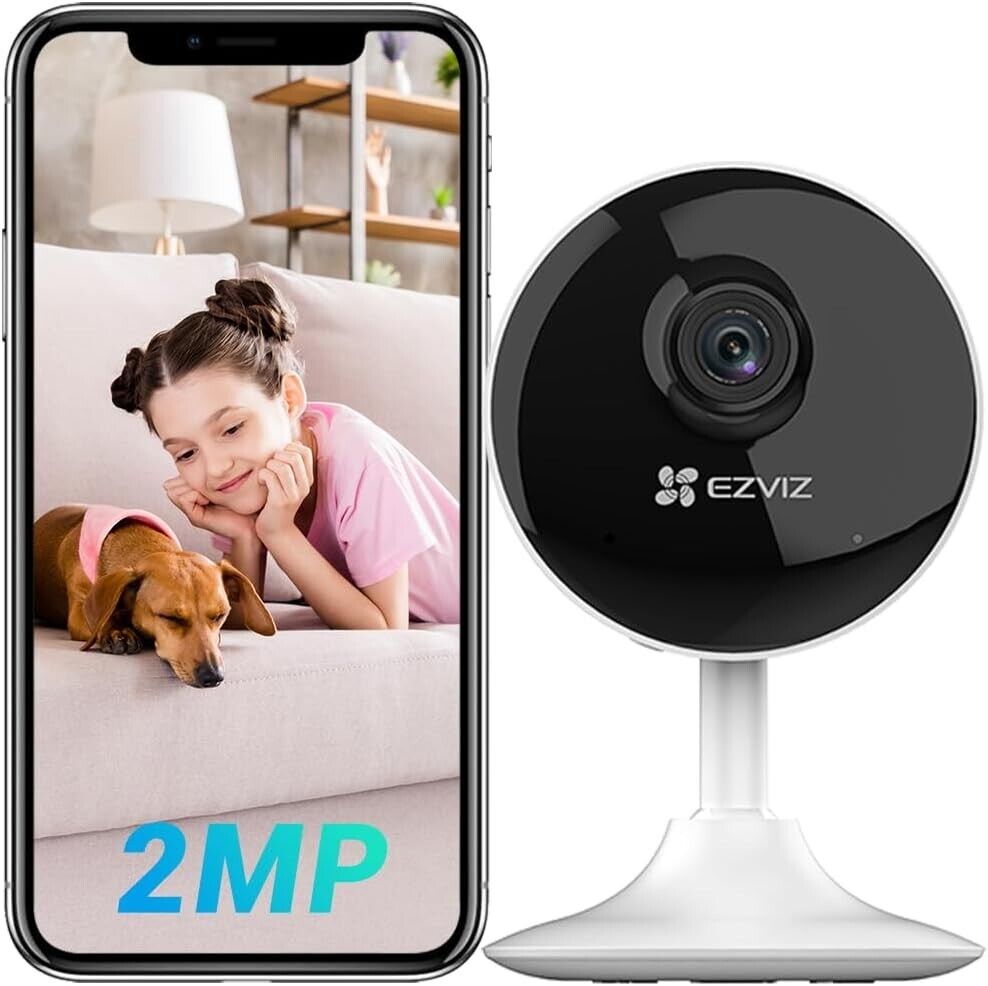 EZVIZ Indoor Security Camera 1080P WiFi Baby Monitor Works w/Alexa & Google