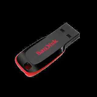 SanDisk 128GB Cruzer Blade USB Flash Drive, Black, Red - SDCZ50-128G-B35