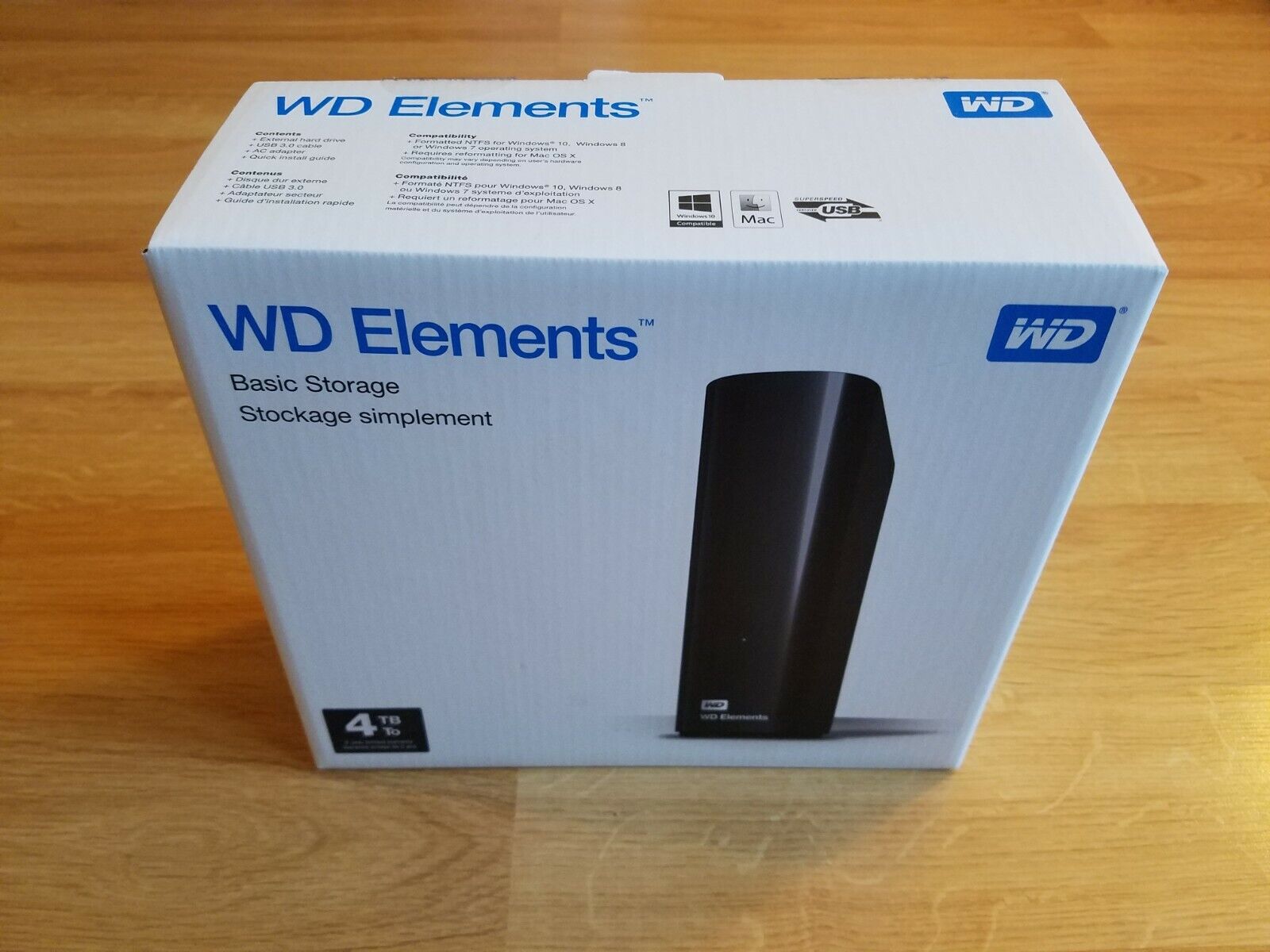 4 TB WD Elements Desktop USB 3.0 Hard Drive (Model: WDBWLG0040HBK)