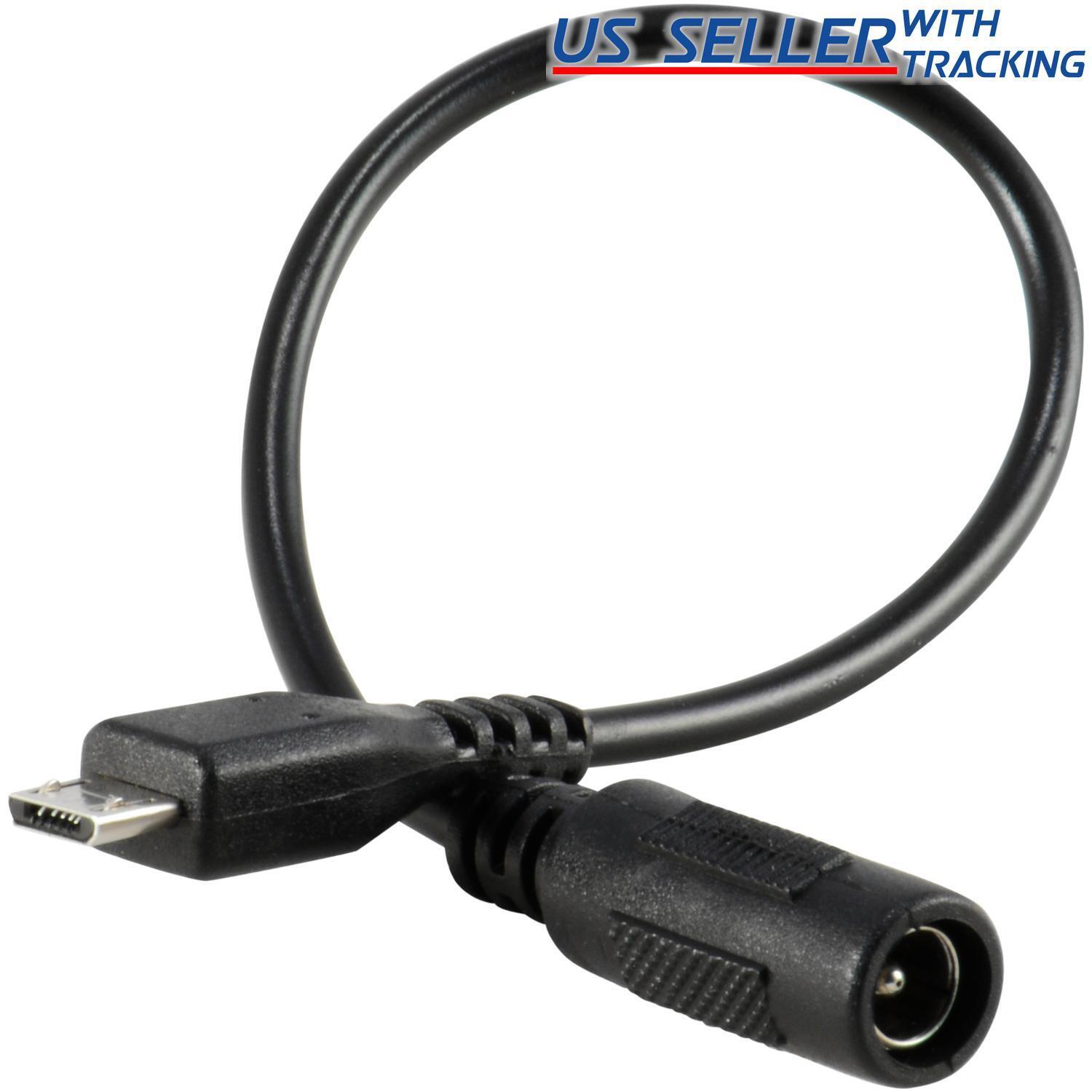 DC Barrel Jack to Micro-USB B Male Connector Adapter 5V Power Cable 5.5mm/2.1mm
