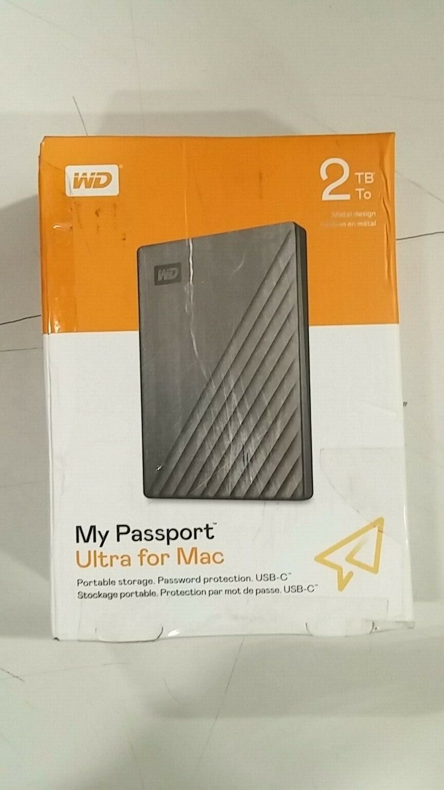 WD - My Passport Ultra for Mac 2TB External USB-C Portable Hard Drive - Silver