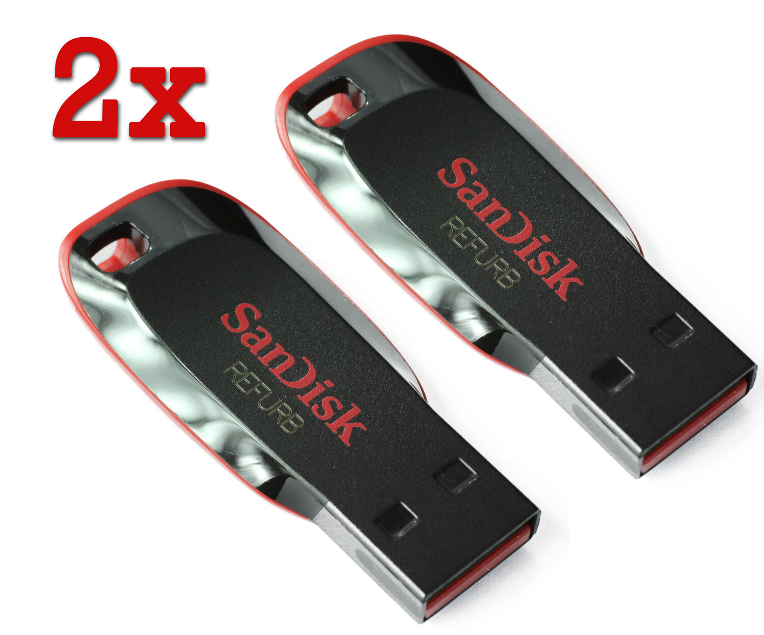 LOT 2 x SanDisk 2x 16GB = 32GB Cruzer BLADE USB Flash Pen Drive 32 GB SDCZ50
