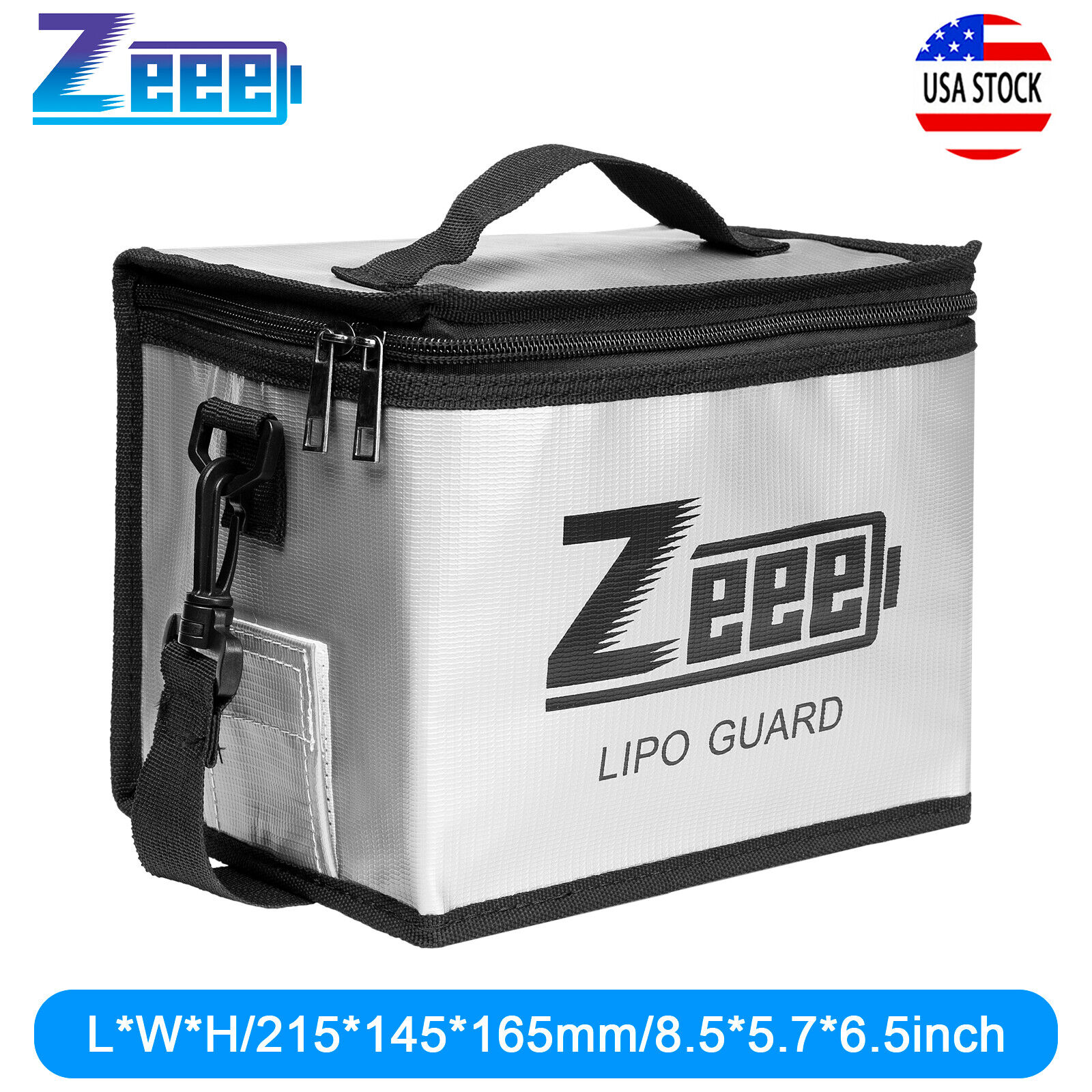 Zeee Lipo Battery Safe Guard Fireproof Explosionproof Bag for Charge & Storage 