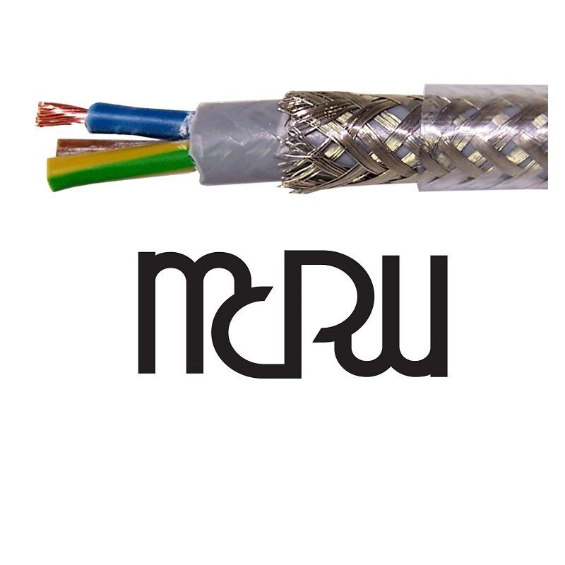 MCRU AUDIOPHILE SCREENED MAINS CABLE | 4MM CONDUCTORS | TINNED COPPER  SHIELDING