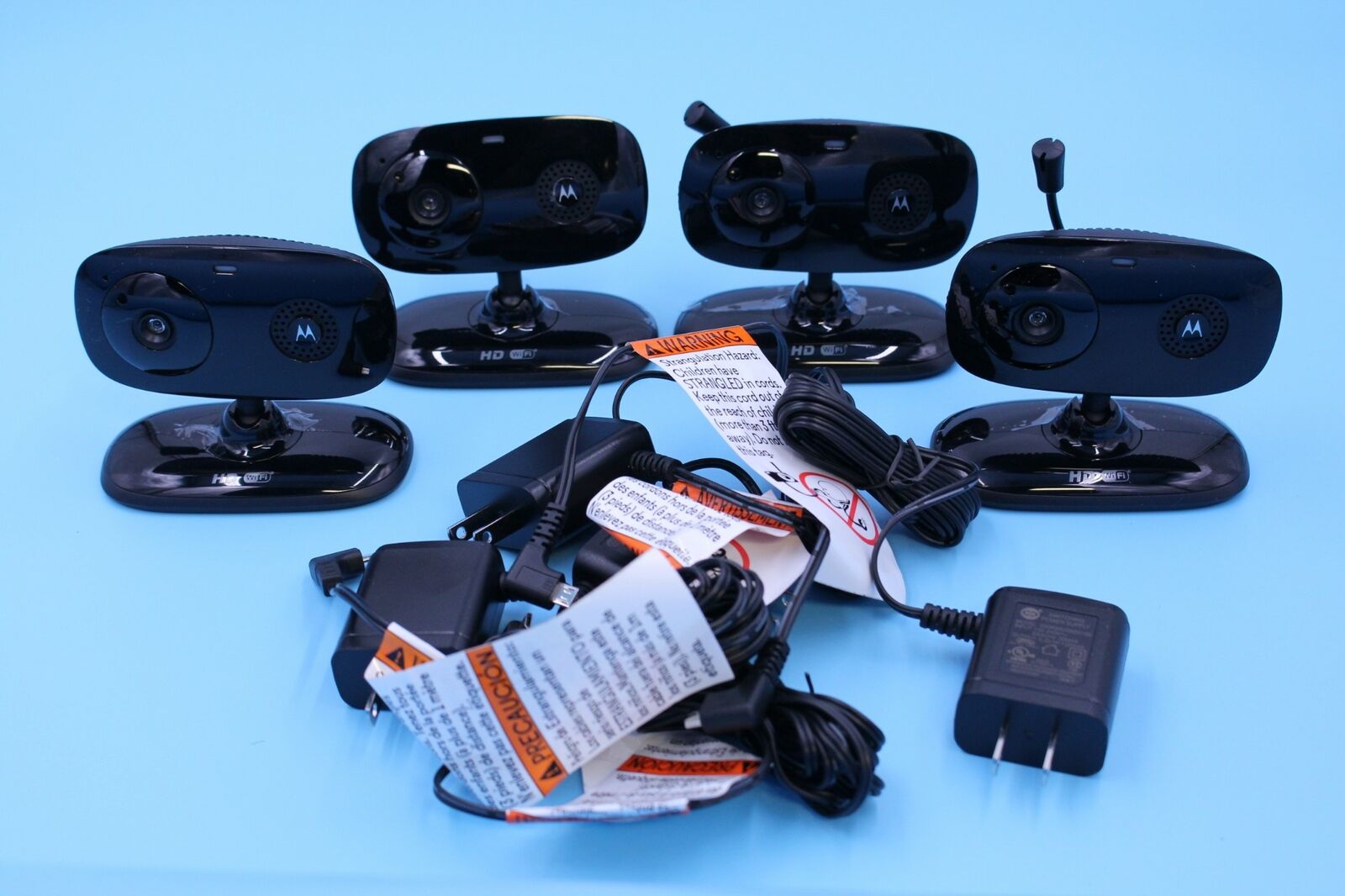 Motorola FOCUS66-BLK2 Wi-Fi HD Home Monitor Camera  -4 Pack (Black)
