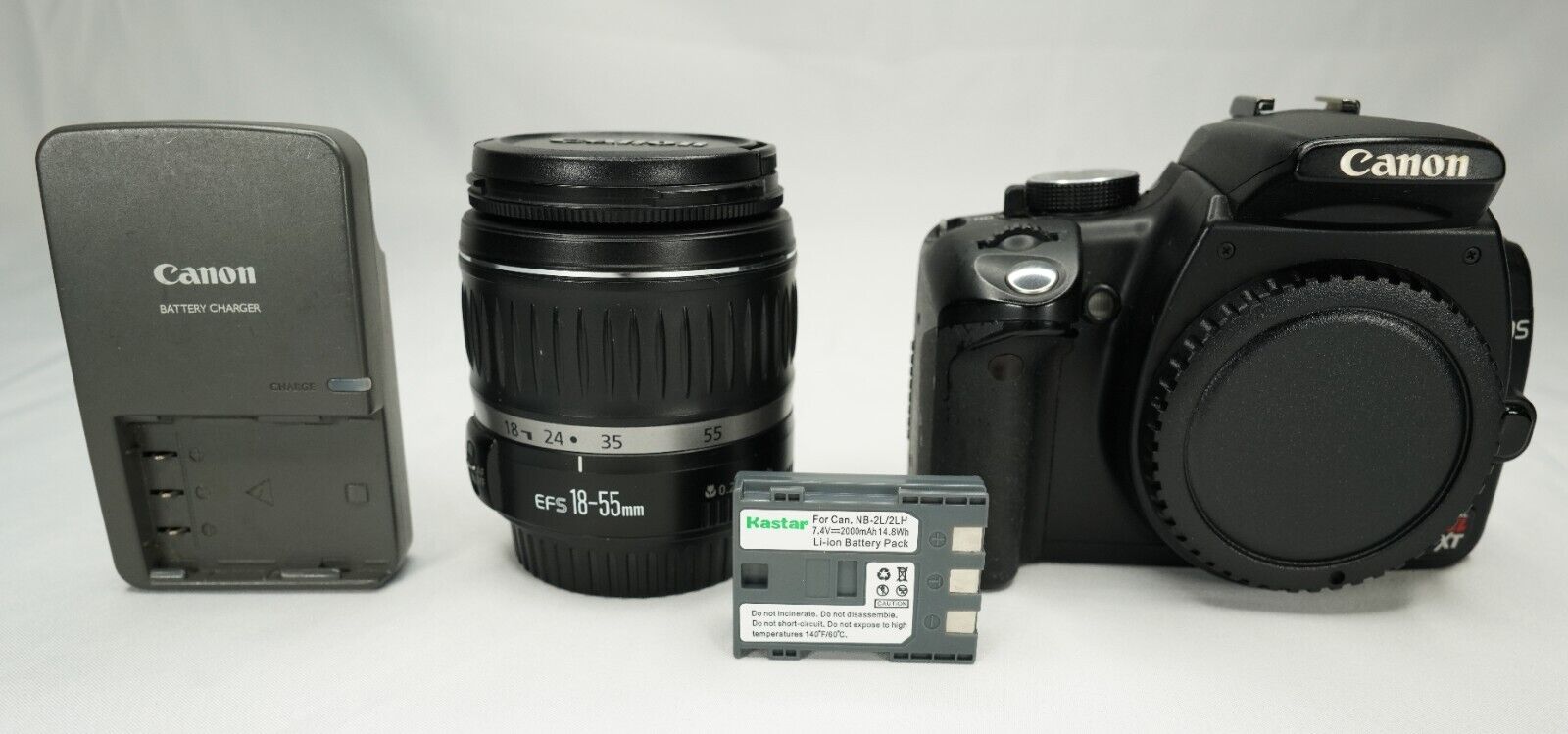Canon EOS Rebel XT 8MP Digital SLR Camera w/ 18-55mm EF-S II Lens - Tested