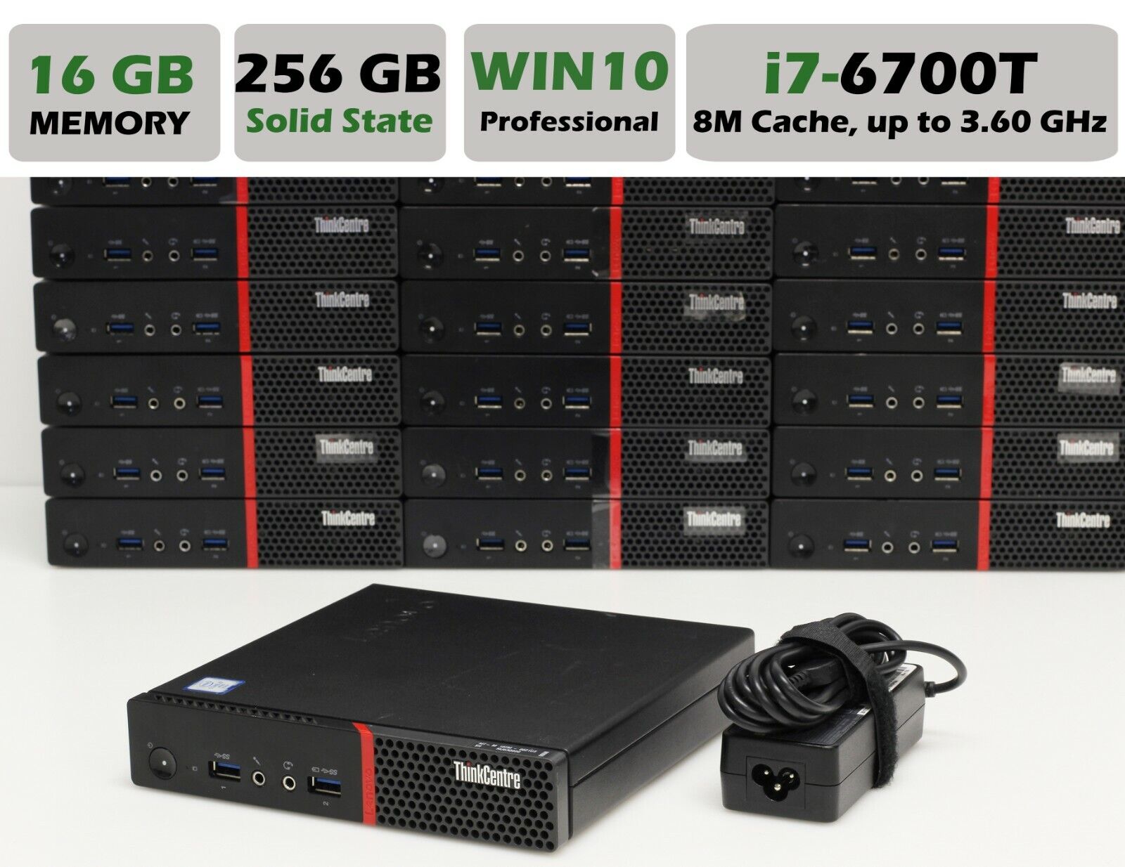 Lenovo ThinkCentre M900 i7-6700T 2.80GHz / 16GB / 256GB SSD / WIN10PRO / WIFI PC