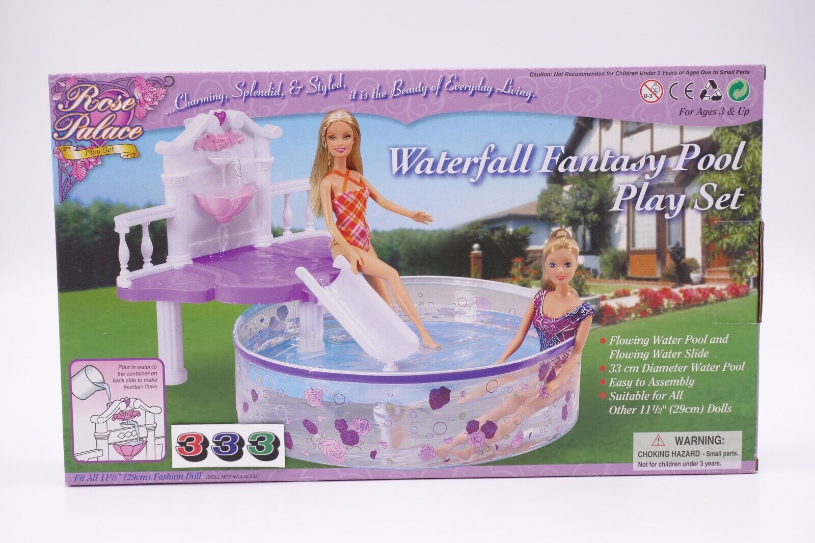 Gloria, Barbie Size Doll House Furniture/(2678) Water Fall Fantasy Pool Set