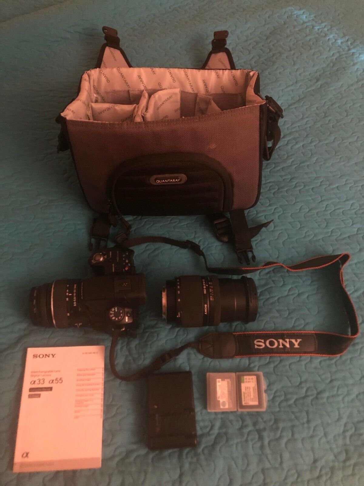SONY Alpha a55 SLT-A55V Digital SLR Camera bundle with 18-55 mm, 18-250 mm & Acc