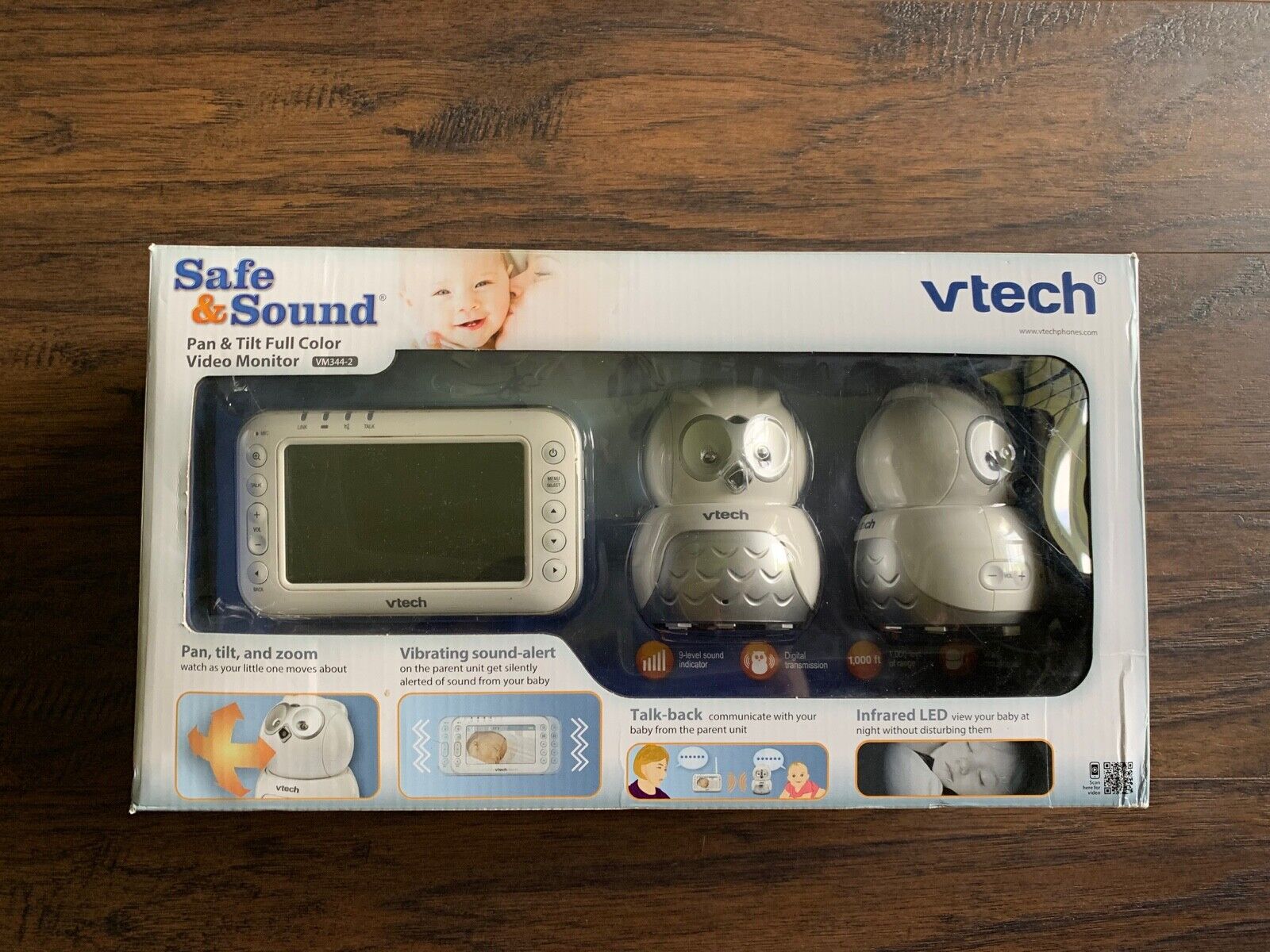 READ DESCRIPTION VTech VM344-2, Video Baby Monitor, 2 Pan & Tilt Cameras