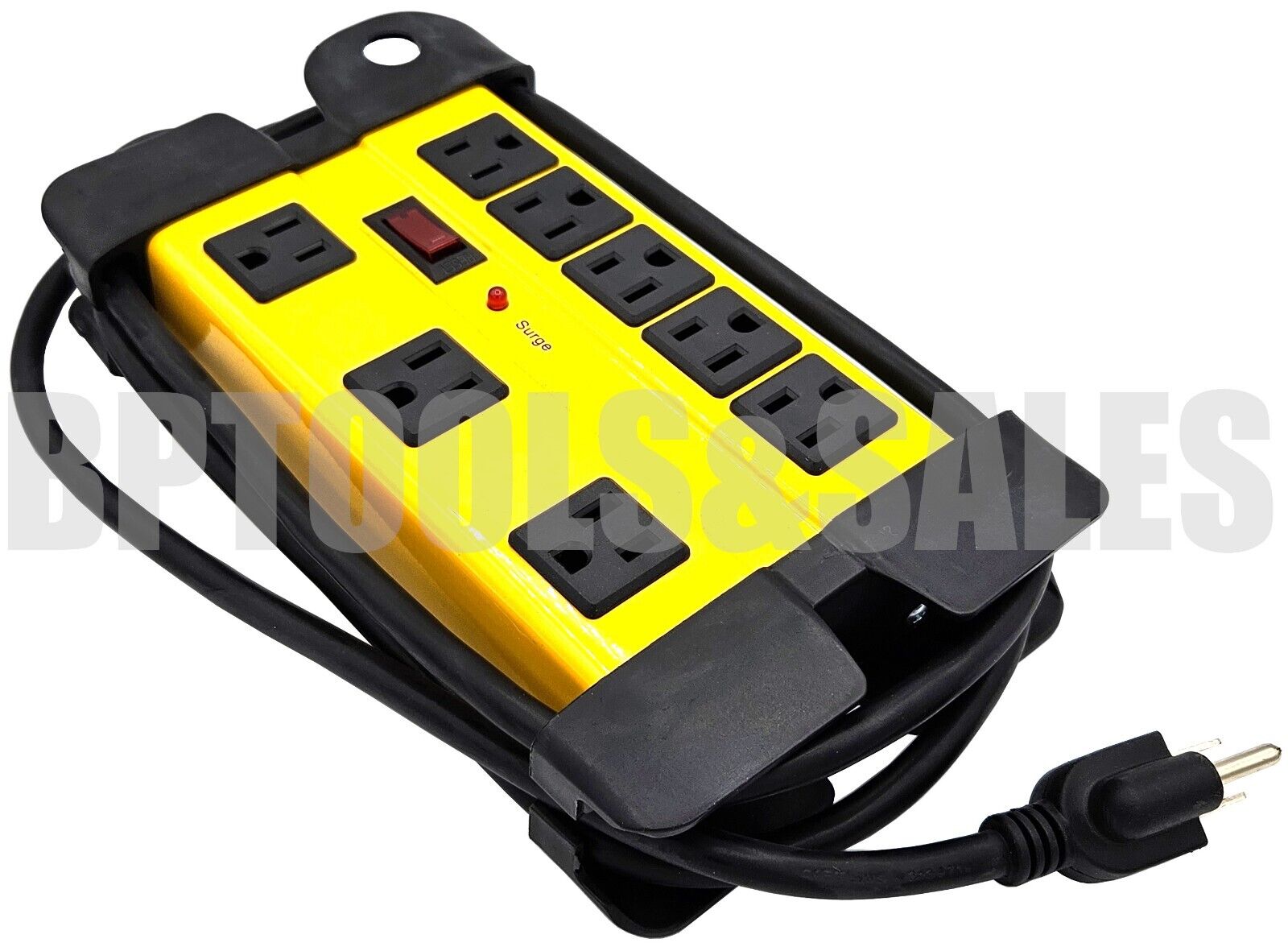 8-Outlet Power Strip Surge Protector w Metal Housing Charging Station Electronic