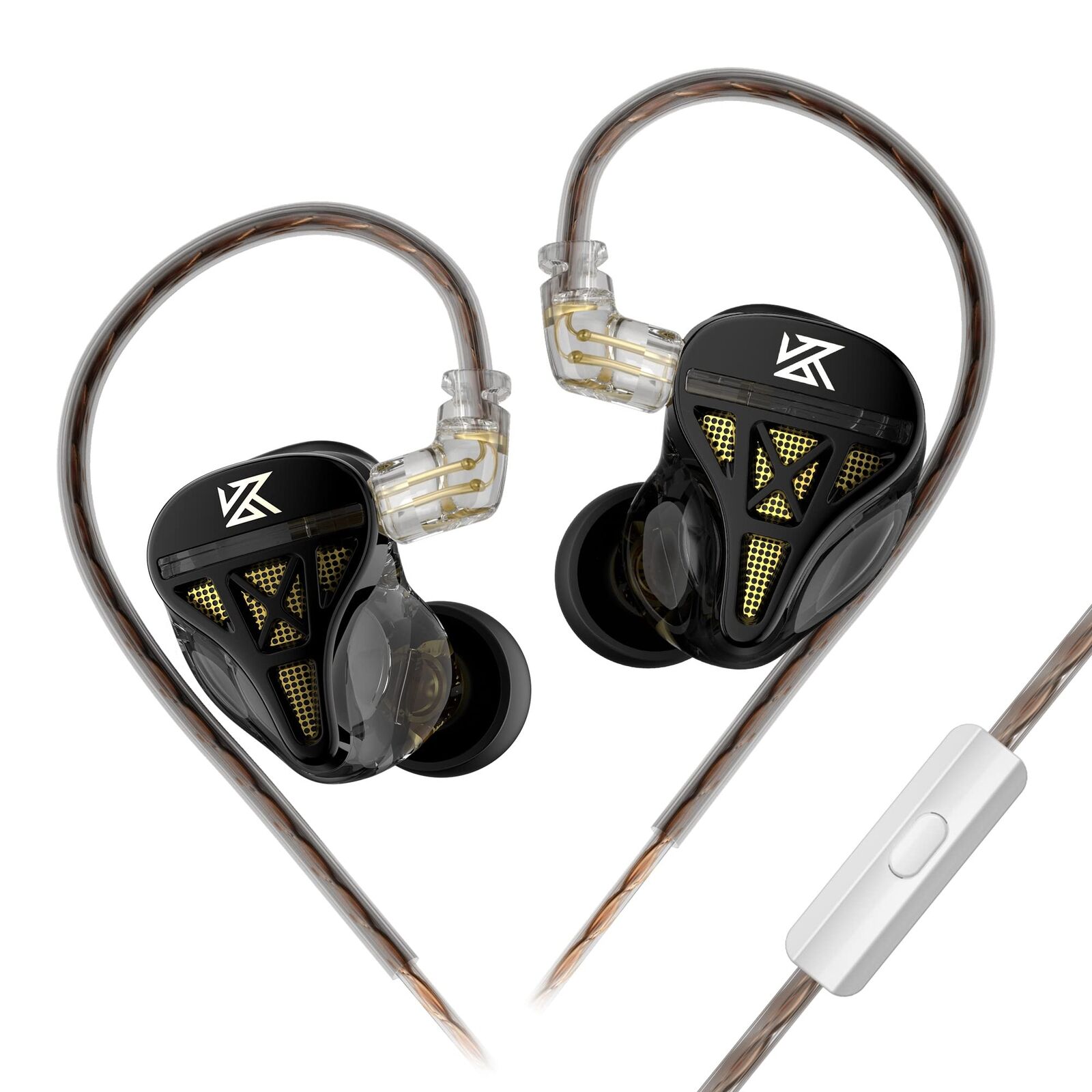 KZ DQS Wired Earbuds Dynamic Driver in Ear Monitor Headphone Semi-Open HiFi B...
