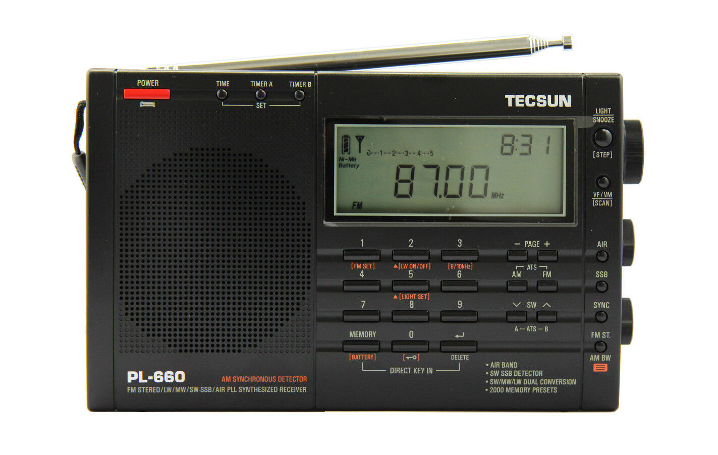 TECSUN PL660 PLL FM/Stereo MW LW SW SSB AIR Band