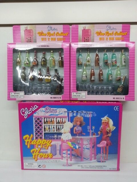 Gloria, Barbie Size Doll Furniture/ Happy Hour & Wine Cabinet Play Set