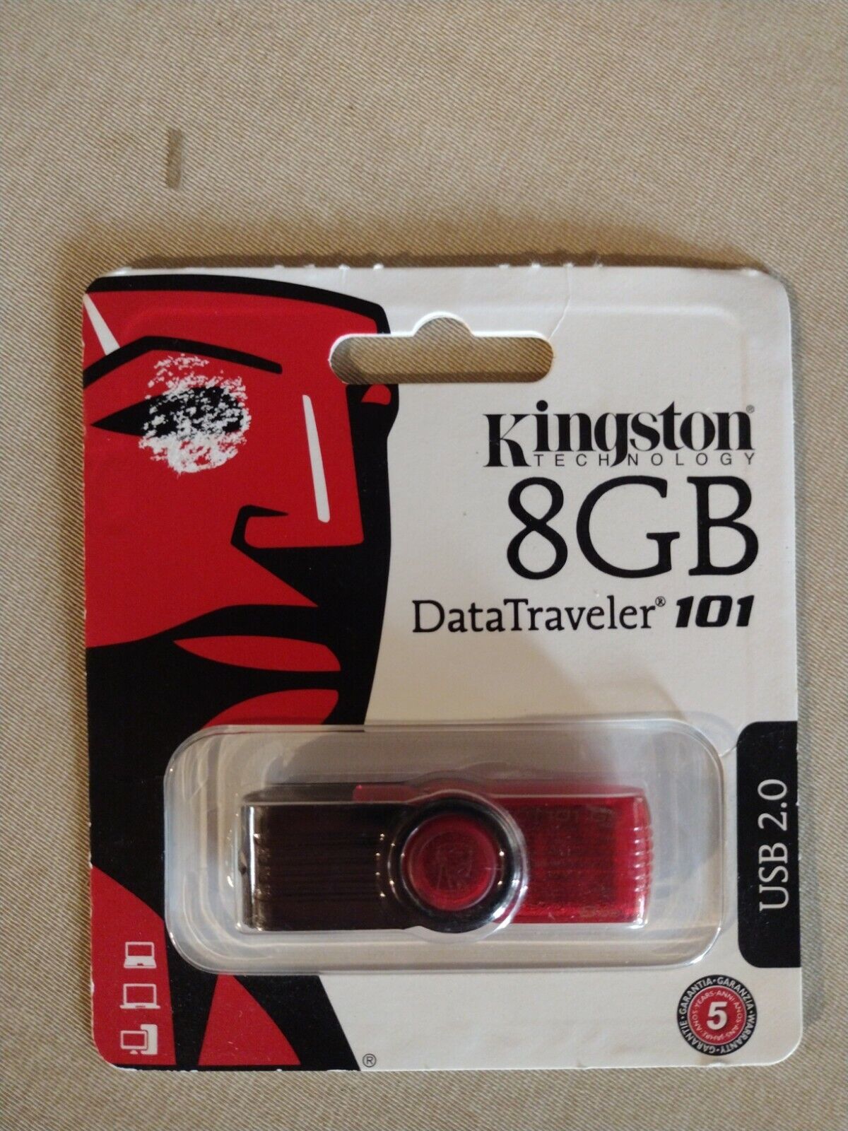 New Kingston DataTraveler 101 8GB USB Flash Drive Unopened DT101G2