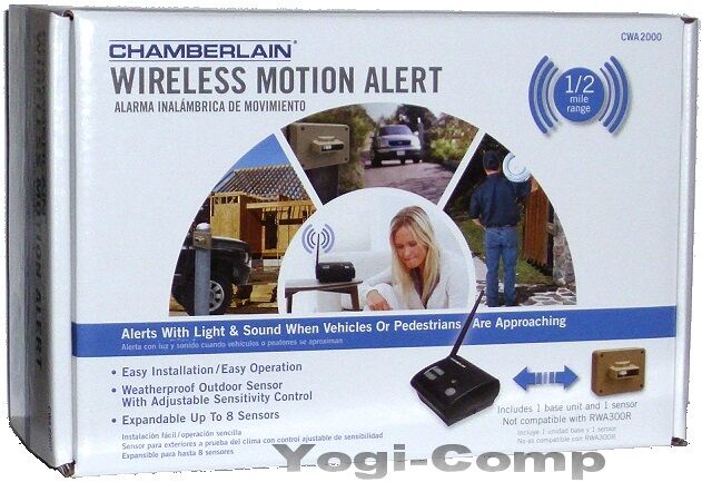 Chamberlain CWA2000 Outdoor Wireless Driveway Motion Alert Alarm System NEW