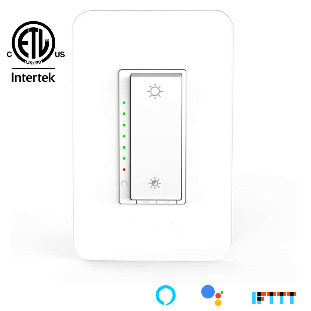 Nexete Smart  Dimmer Light Switch WiFi Works with Amazon Alexa Google Home IFTTT