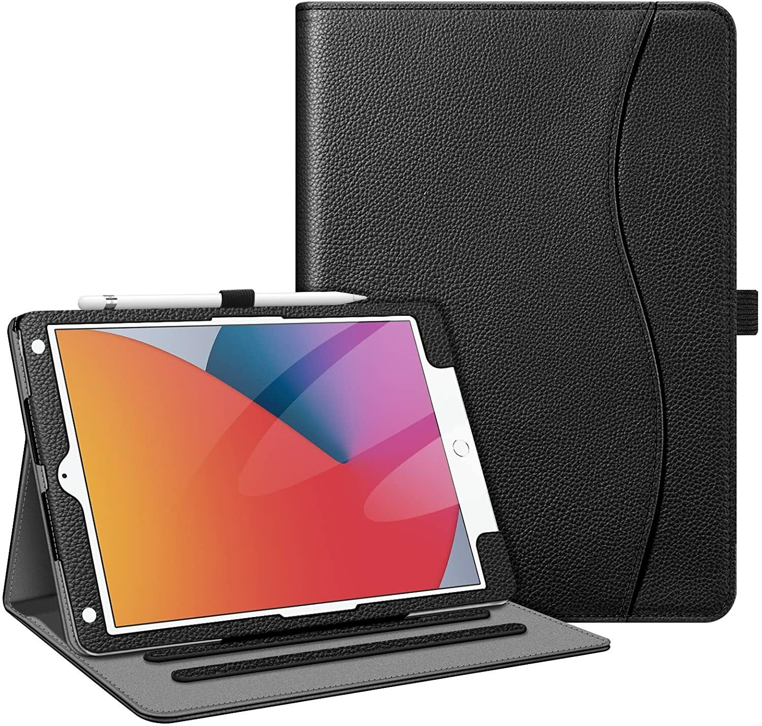 Case for Apple iPad 9th Gen (2021) 10.2 Inch Folio Stand Smart Cover with Pocket