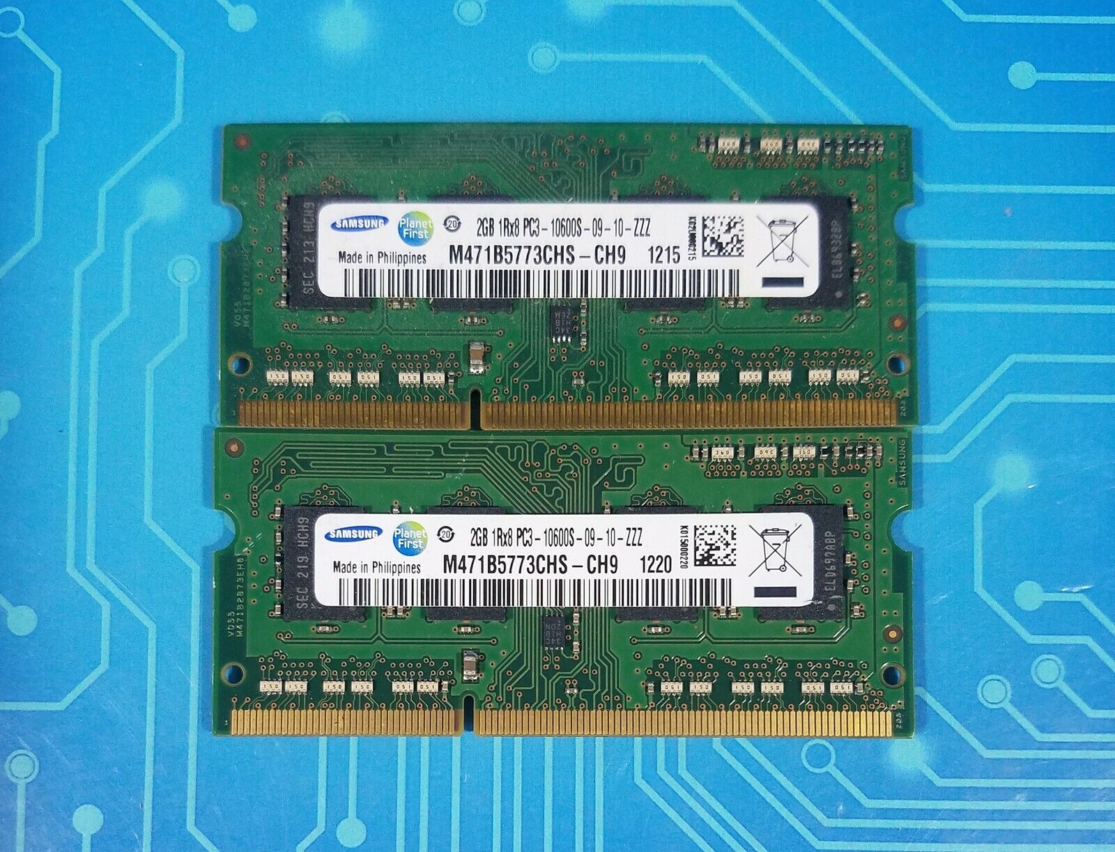 4GB (2x2GB) PC3-10600s DDR3-1333MHz 1Rx8 Non-ECC Samsung M471B5773CHS-CH9