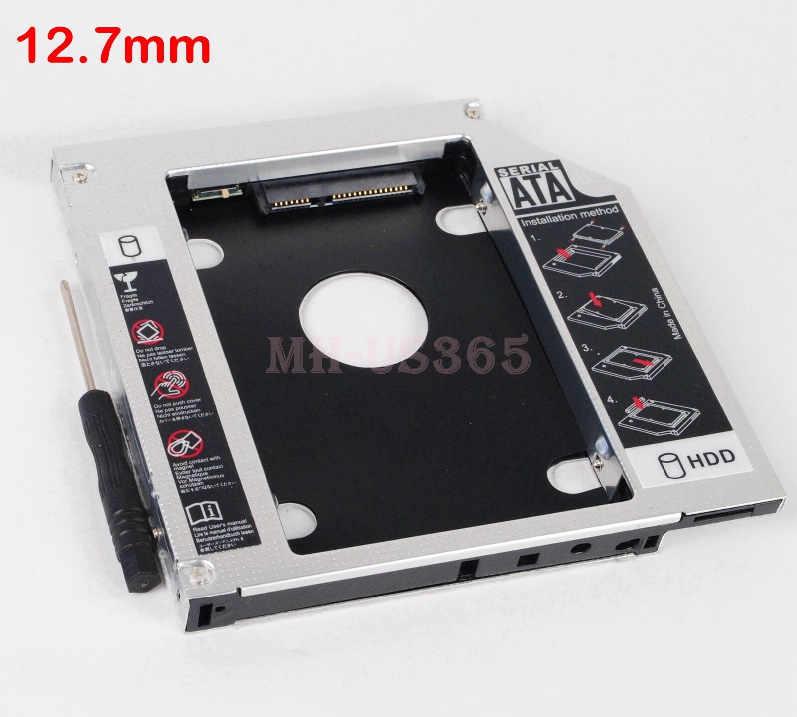 2nd Hard Drive HD HDD SSD Caddy For Dell Inspiron N5110 N7010 N7110 DS-8A5SH DVD