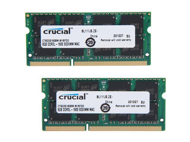 Crucial 16GB (2 x 8GB) DDR3 1600 Memory for Apple