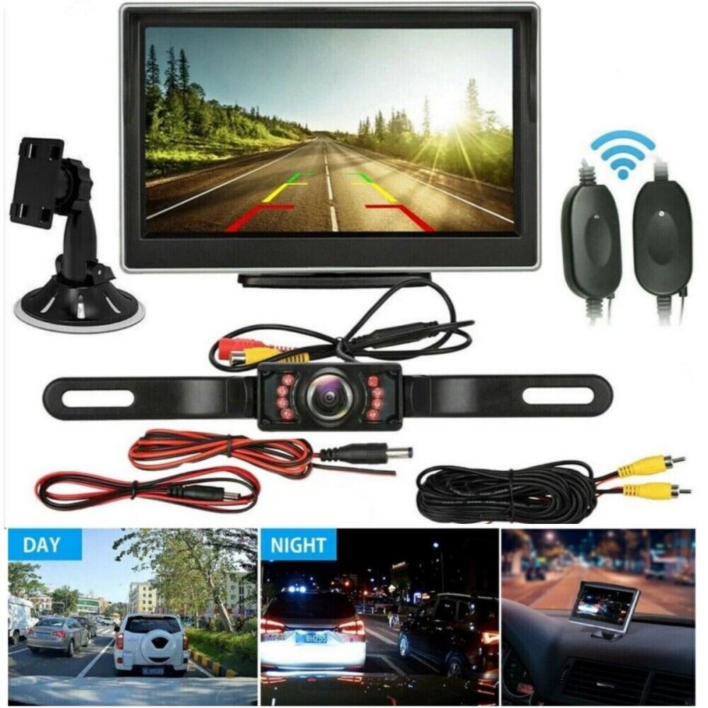 Backup Camera Wireless Car Rear View HD Parking System Night Vision + 5