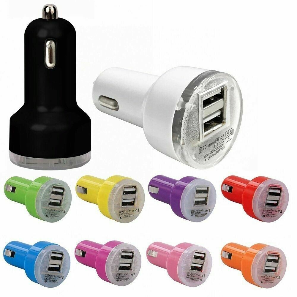 Wholesale Lot of 10x pcs USB car charger Colorful Mix
