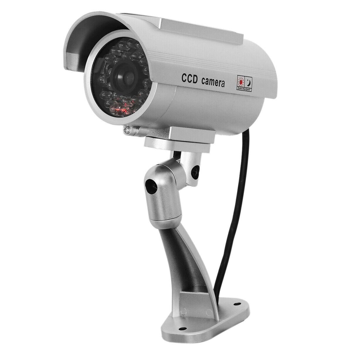 Solar Powered Dummy Surveillance Security Camera CCTV with LED Record Light