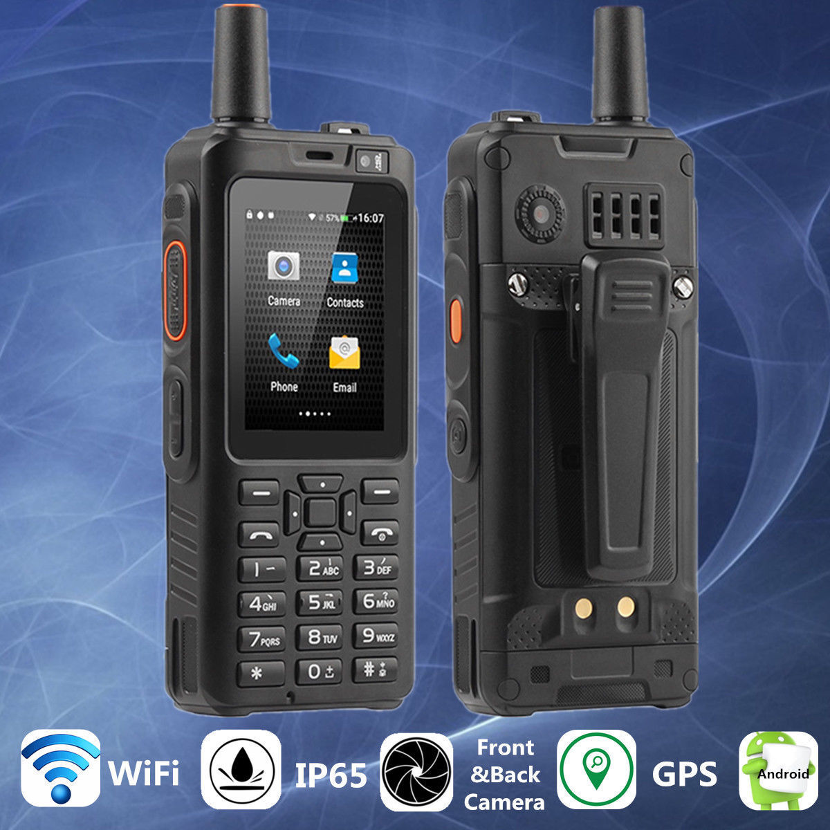 F40 IP65 Waterproof 4G GPS Android 8.1 Mobile Phone  Walkie Talkie PTT Zello