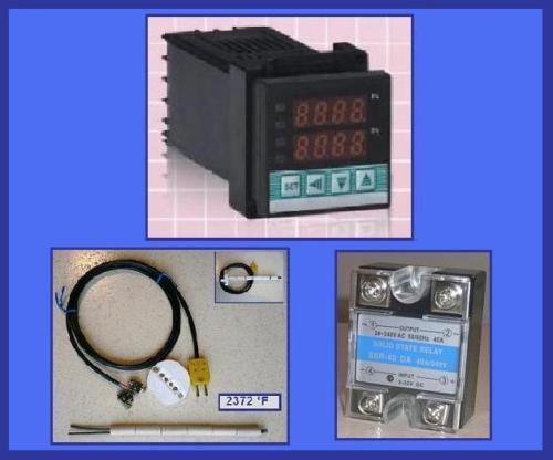 PID Temperature Controller Kiln Thermocouple SSR Relay Electric Oven Jewelry F°C